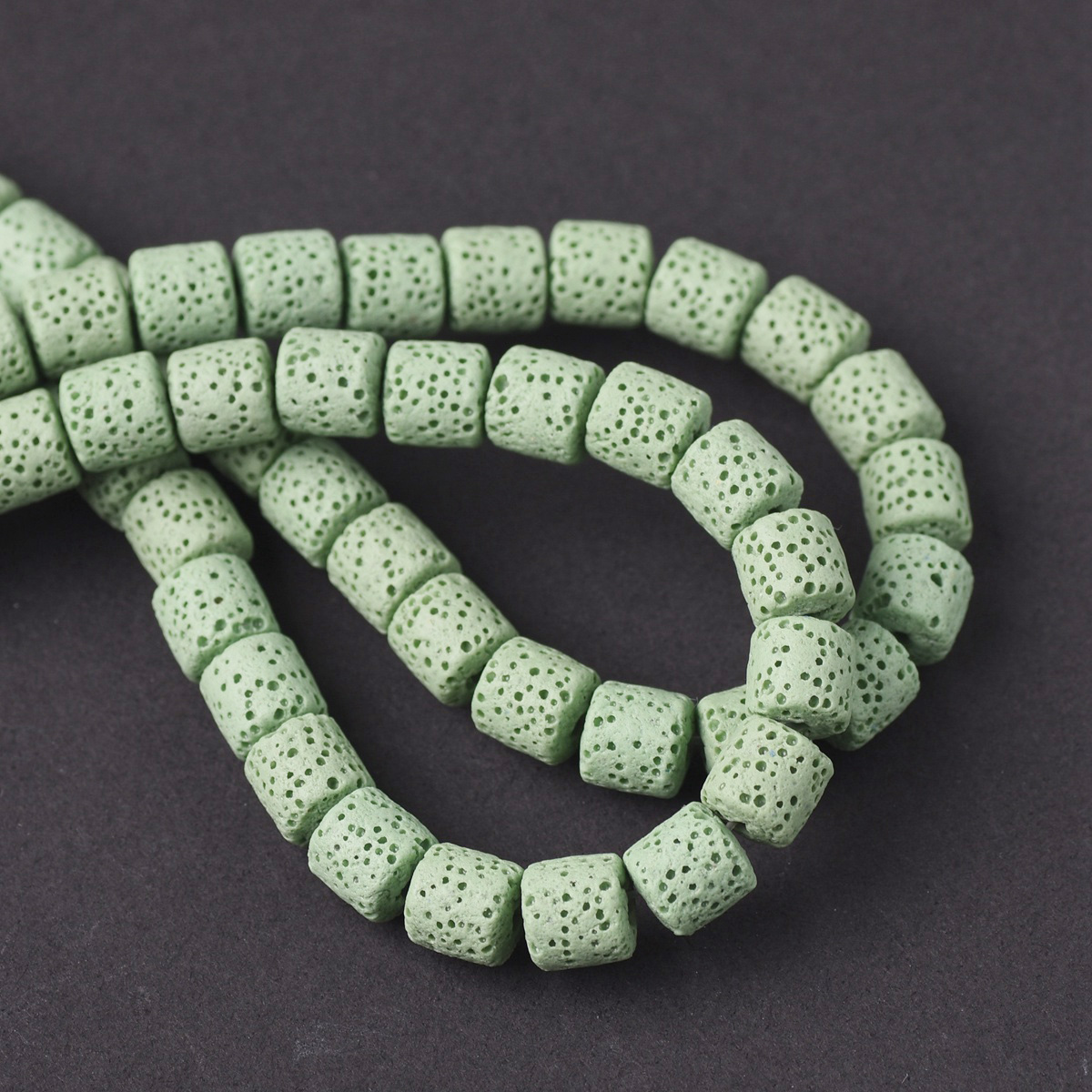 1 Strand 6mm 8mm 10mm Natural Volcano Lava Stone Cylinder Shape Crafts Beads - Picture 9 of 17
