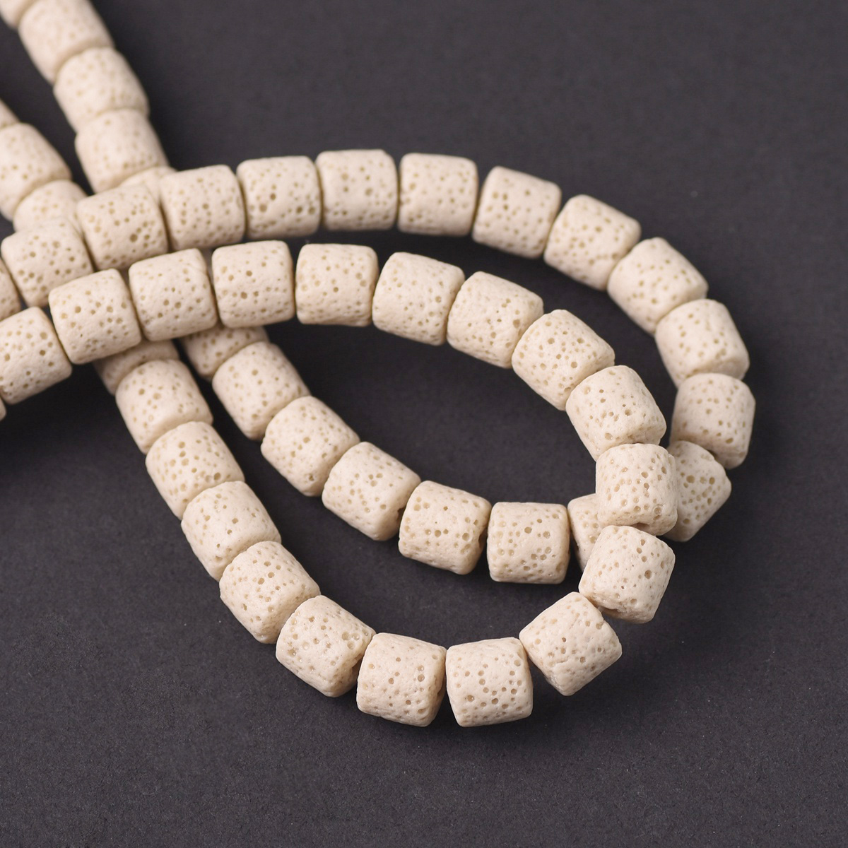 1 Strand 6mm 8mm 10mm Natural Volcano Lava Stone Cylinder Shape Crafts Beads - Picture 11 of 17