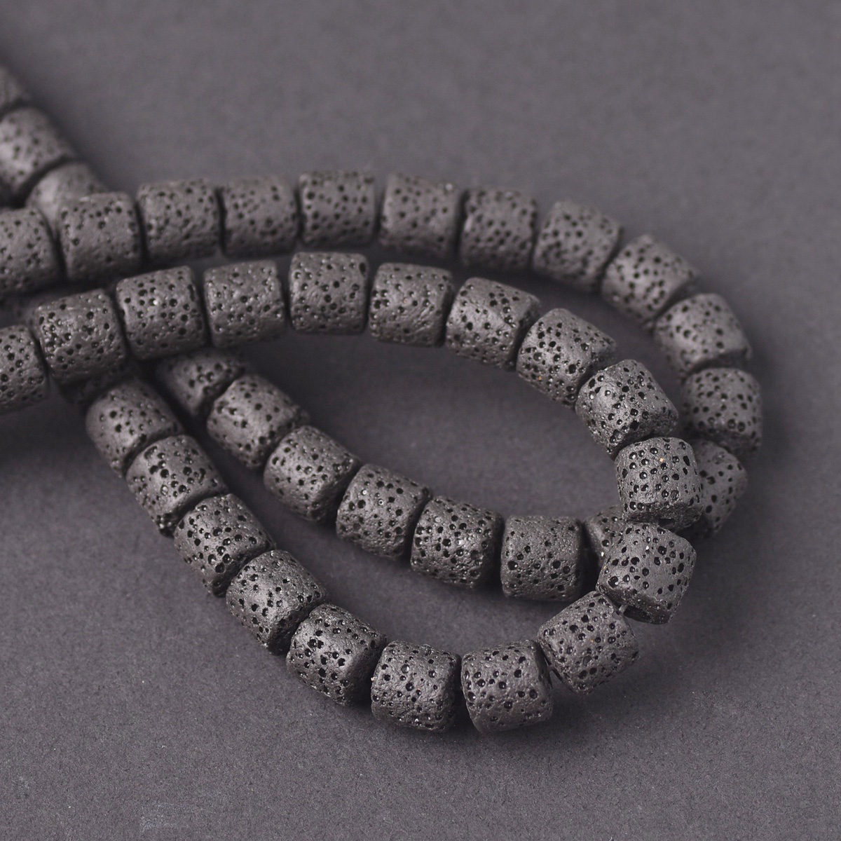 1 Strand 6mm 8mm 10mm Natural Volcano Lava Stone Cylinder Shape Crafts Beads - Picture 12 of 17