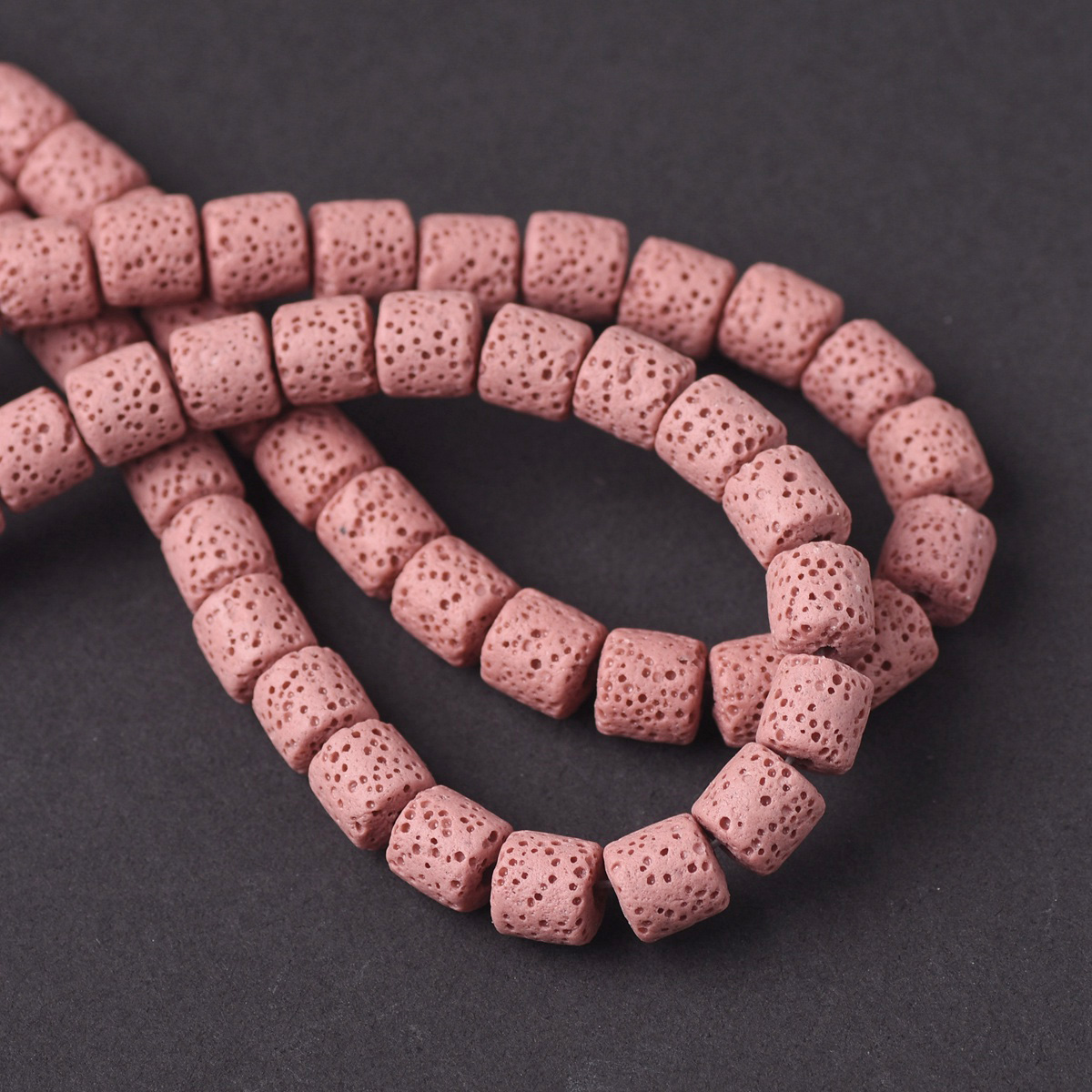 1 Strand 6mm 8mm 10mm Natural Volcano Lava Stone Cylinder Shape Crafts Beads - Picture 13 of 17