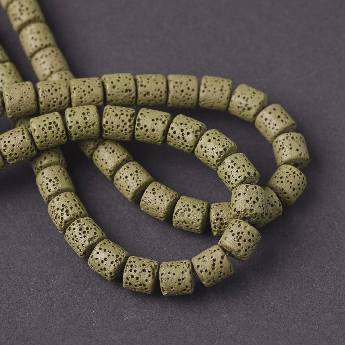 1 Strand 6mm 8mm 10mm Natural Volcano Lava Stone Cylinder Shape Crafts Beads - Picture 14 of 17