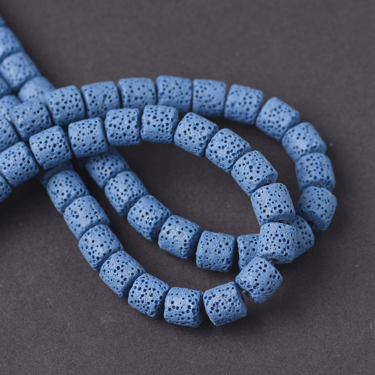 1 Strand 6mm 8mm 10mm Natural Volcano Lava Stone Cylinder Shape Crafts Beads - Picture 15 of 17