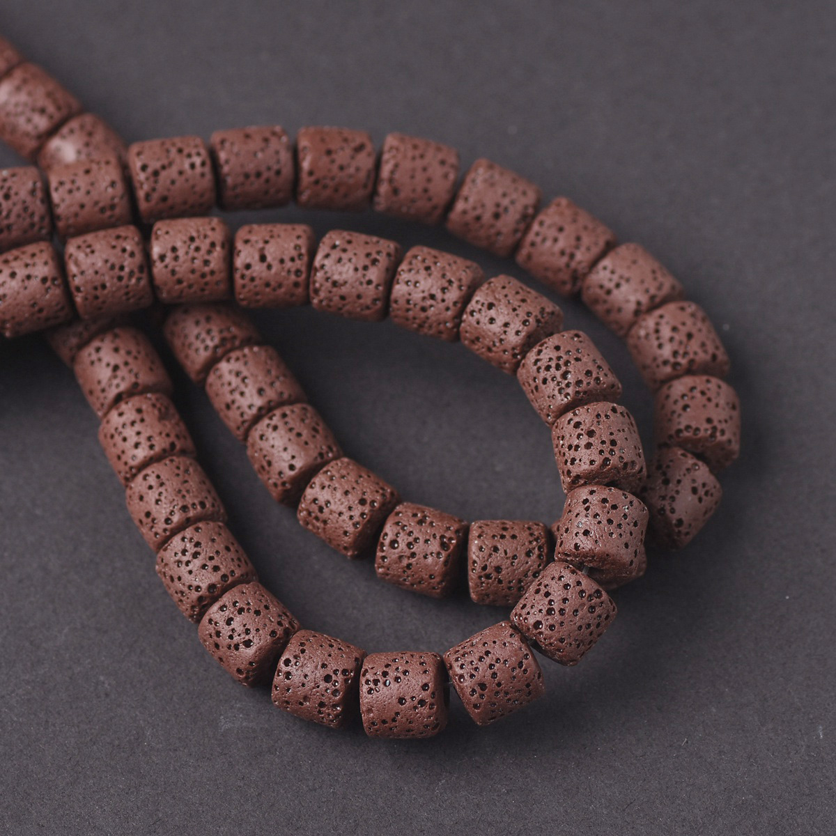 1 Strand 6mm 8mm 10mm Natural Volcano Lava Stone Cylinder Shape Crafts Beads - Picture 16 of 17