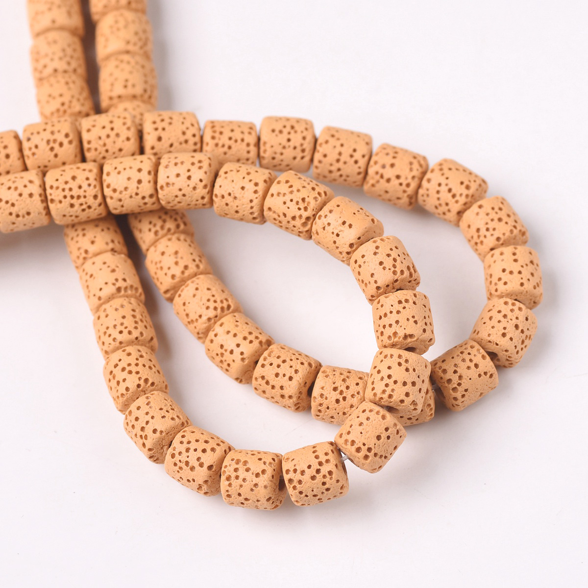 1 Strand Natural Volcano Lava Stone 6mm 8mm 10mm Cylinder Shape Crafts Beads Lot - Picture 6 of 16