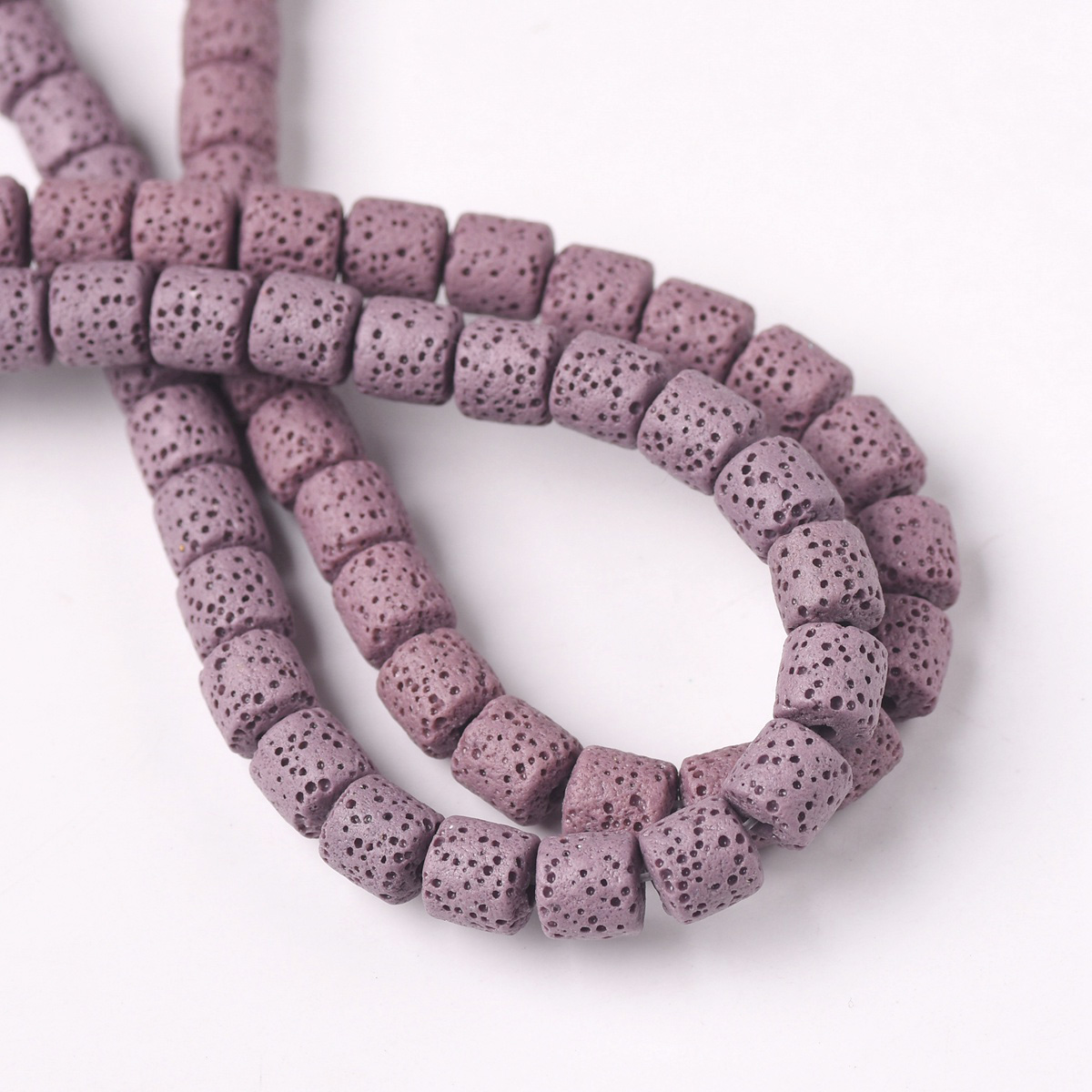 1 Strand Natural Volcano Lava Stone 6mm 8mm 10mm Cylinder Shape Crafts Beads Lot - Picture 9 of 16