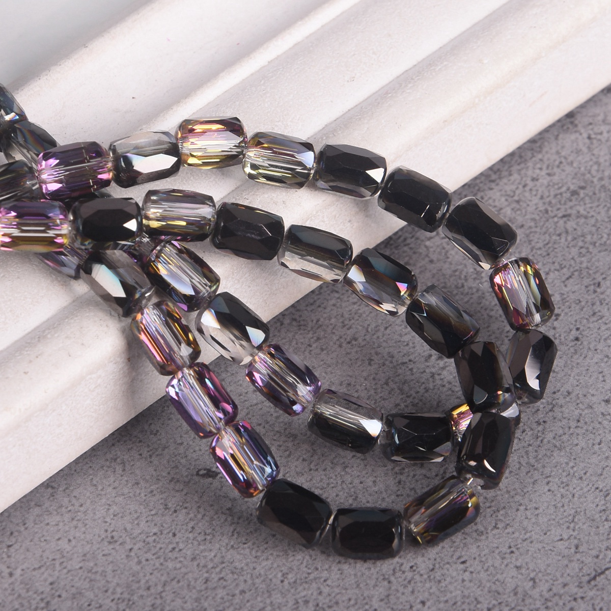 20pcs Cylinder Shape 8x6mm Shiny Colorful Faceted Crystal Glass Loose Beads Lot - Picture 7 of 22