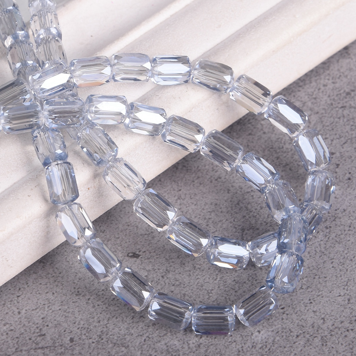 20pcs Cylinder Shape 8x6mm Shiny Colorful Faceted Crystal Glass Loose Beads Lot - Picture 11 of 22
