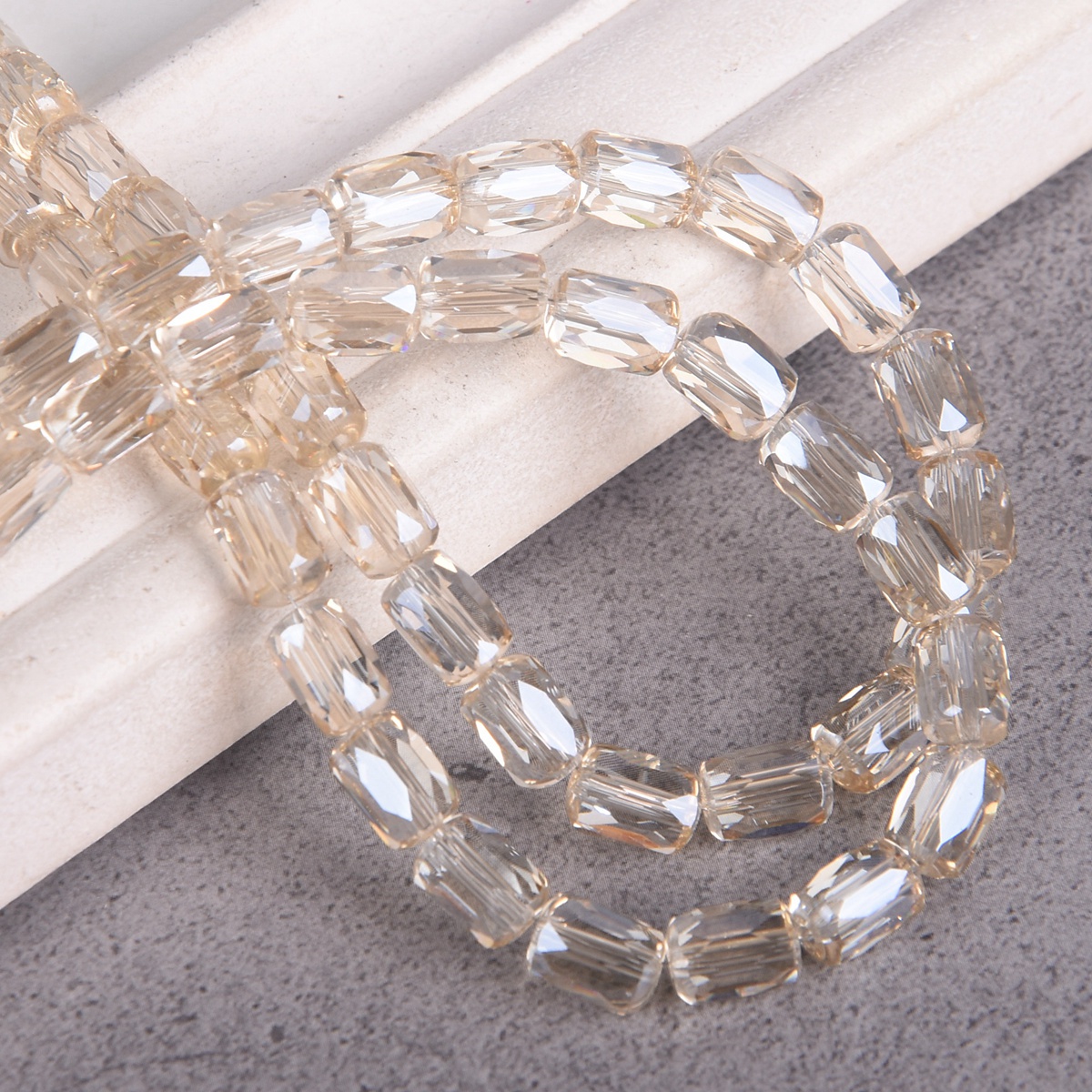 20pcs Cylinder Shape 8x6mm Shiny Colorful Faceted Crystal Glass Loose Beads Lot - Picture 12 of 22