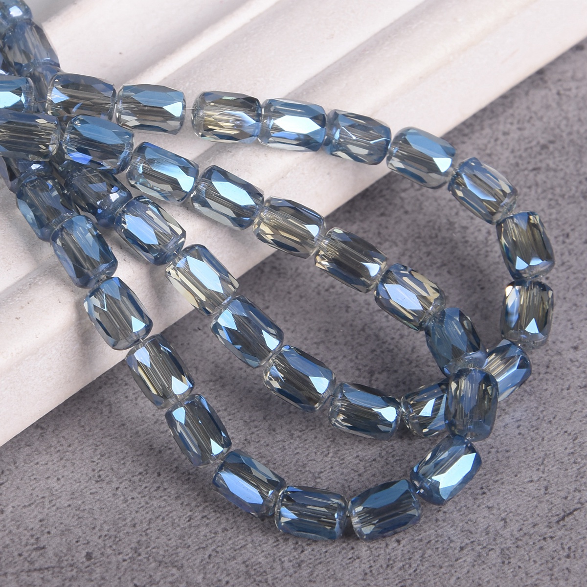 20pcs Cylinder Shape 8x6mm Shiny Colorful Faceted Crystal Glass Loose Beads Lot - Picture 13 of 22