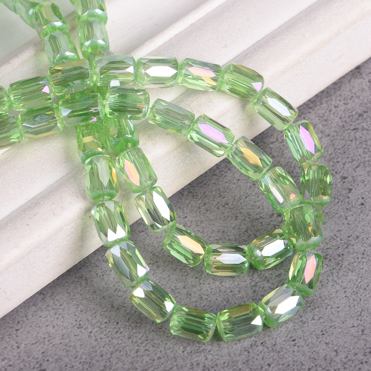 20pcs Cylinder Shape 8x6mm Shiny Colorful Faceted Crystal Glass Loose Beads Lot - Picture 16 of 22