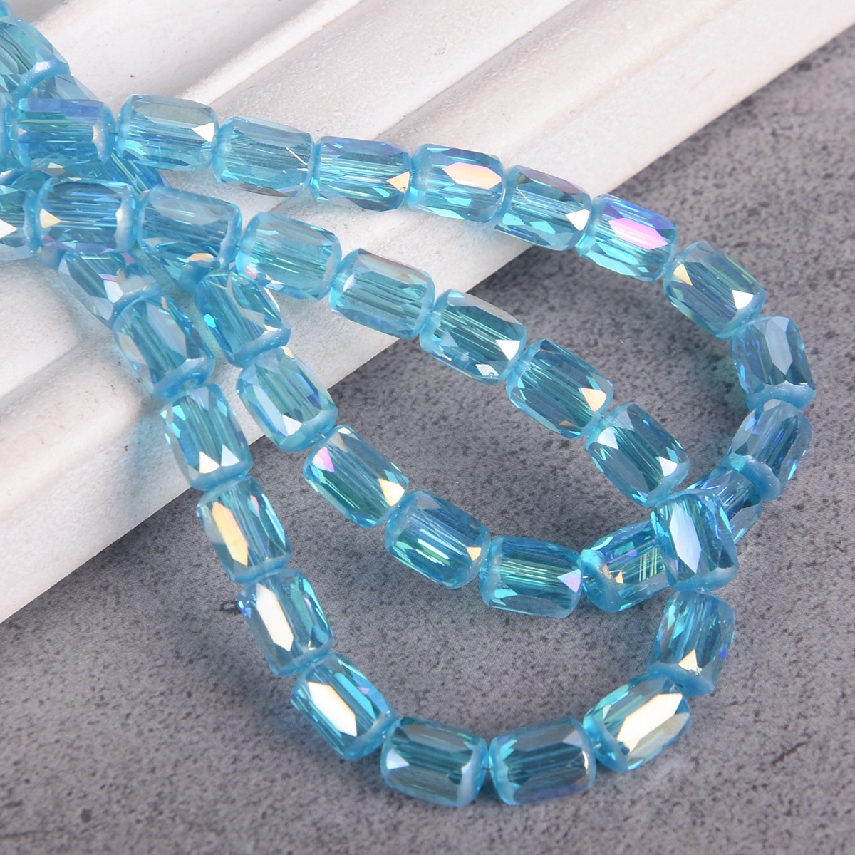 20pcs Cylinder Shape 8x6mm Shiny Colorful Faceted Crystal Glass Loose Beads Lot - Picture 17 of 22