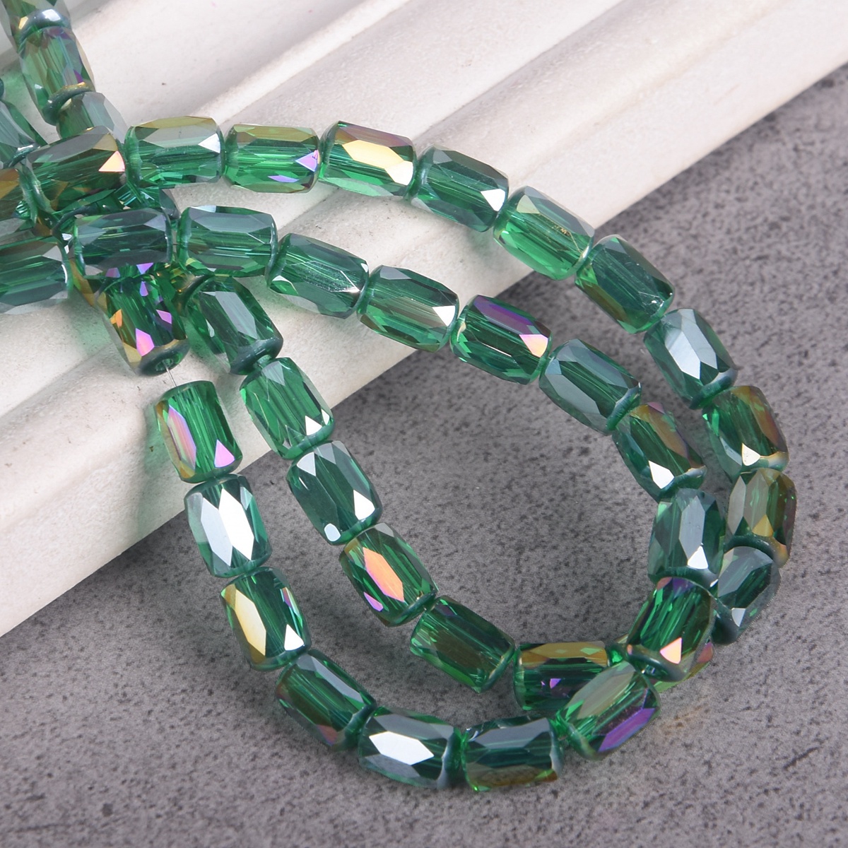 20pcs Cylinder Shape 8x6mm Shiny Colorful Faceted Crystal Glass Loose Beads Lot - Picture 18 of 22