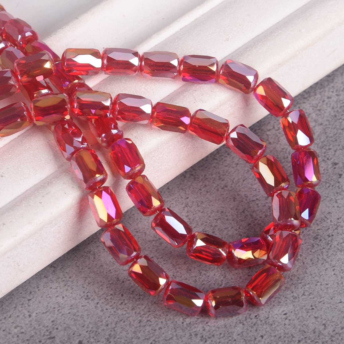 20pcs Cylinder Shape 8x6mm Shiny Colorful Faceted Crystal Glass Loose Beads Lot - Picture 19 of 22