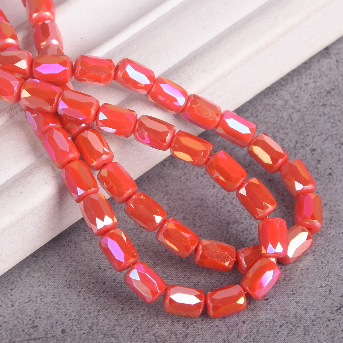 20pcs Cylinder Shape 8x6mm Shiny Colorful Faceted Crystal Glass Loose Beads Lot - Picture 21 of 22