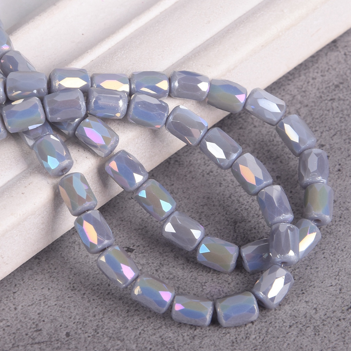 20pcs Cylinder Shape 8x6mm Shiny Colorful Faceted Crystal Glass Loose Beads Lot - Picture 22 of 22