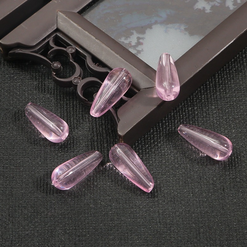 Lote de 10 cuentas sueltas de vidrio con lámparas hechas a mano de 8x19 mm para hacer joyas - Imagen 8 de 12