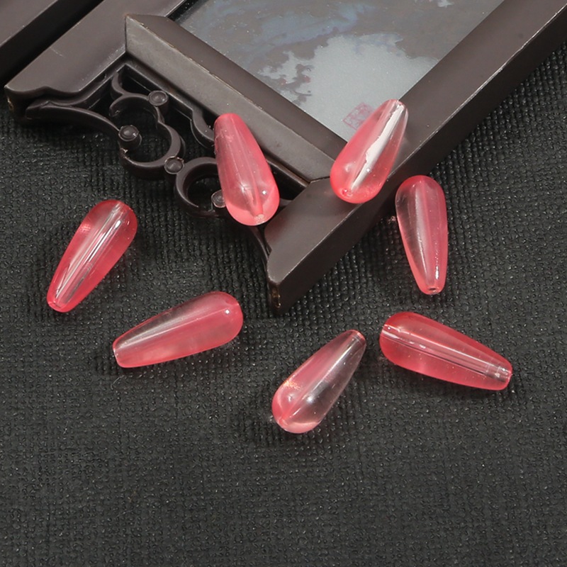 Lote de 10 cuentas sueltas de vidrio con lámparas hechas a mano de 8x19 mm para hacer joyas - Imagen 11 de 12