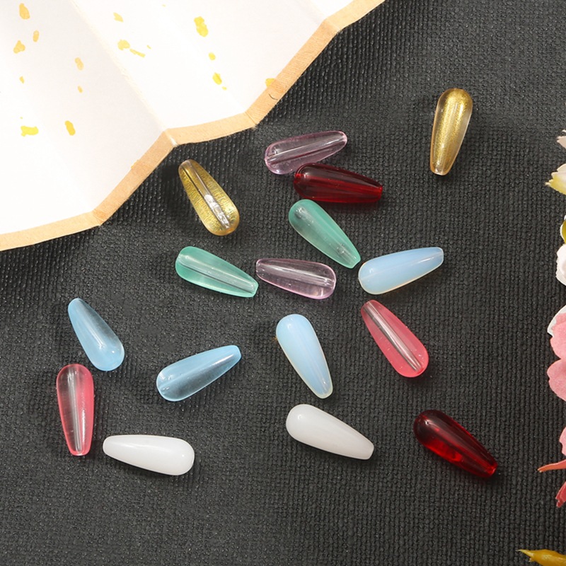 10pcs Teardrop 8x19mm Handmade Lampwork Glass Loose Beads For Jewelry Making Lot - Picture 4 of 12