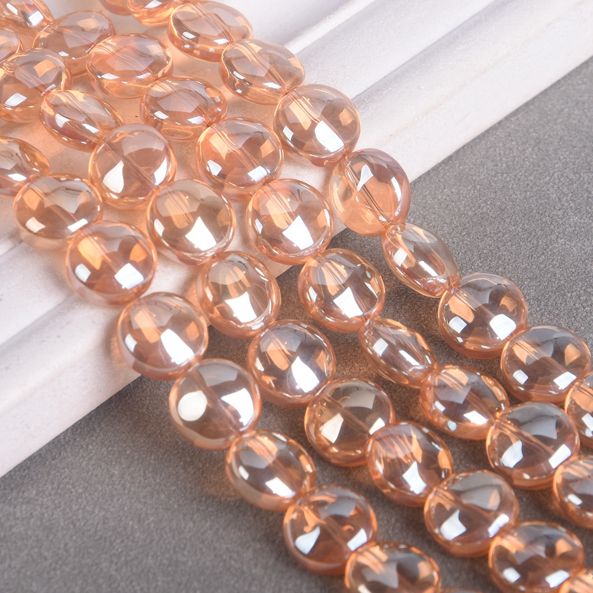 10pcs 12mm Rondelle Glossy Colorful Crystal Glass Loose Beads For Jewelry Making - Picture 8 of 10