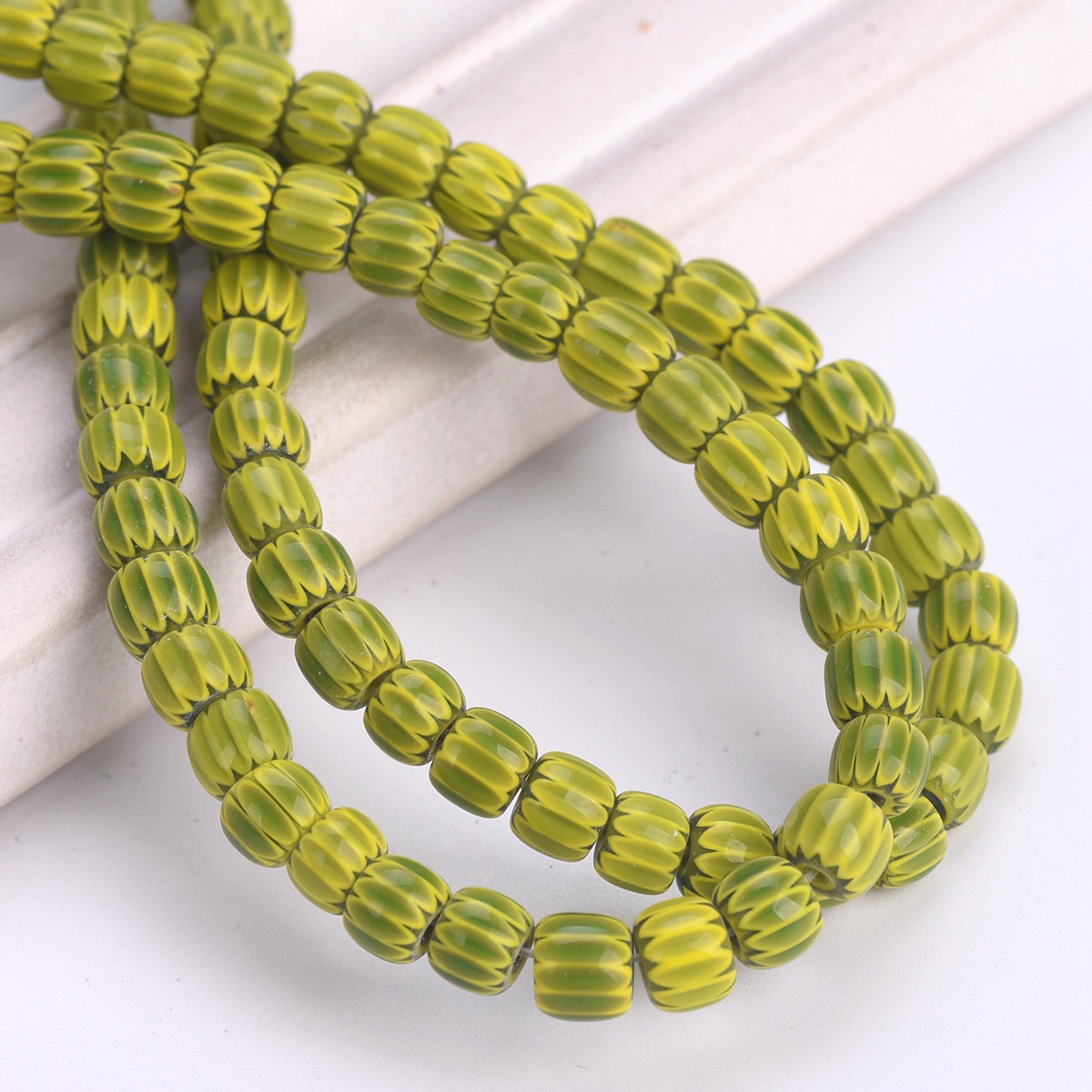 1 Strand 40cm 65pcs Cylinder 6mm~7mm Handmade Colorful Millefiori Glass Beads - Bild 10 von 16