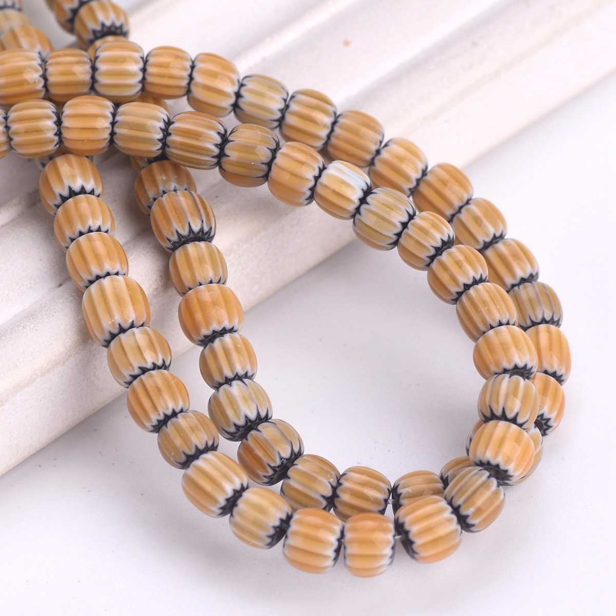 1 Strand 40cm 65pcs Cylinder 6mm~7mm Handmade Colorful Millefiori Glass Beads - Bild 15 von 16