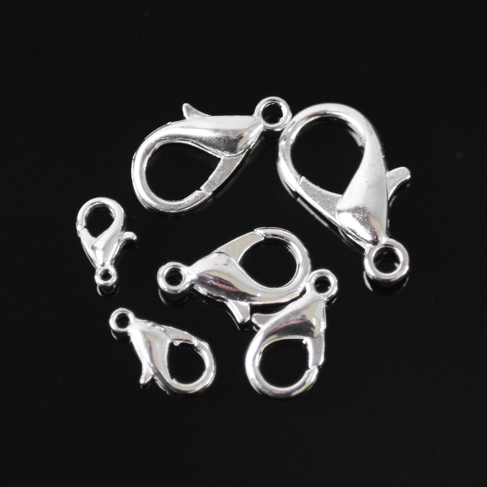 25pcs 10/12/14/16/18/21/23mm Lobster Claw Clasps Hooks for Jewelry Making Lot - Picture 11 of 15