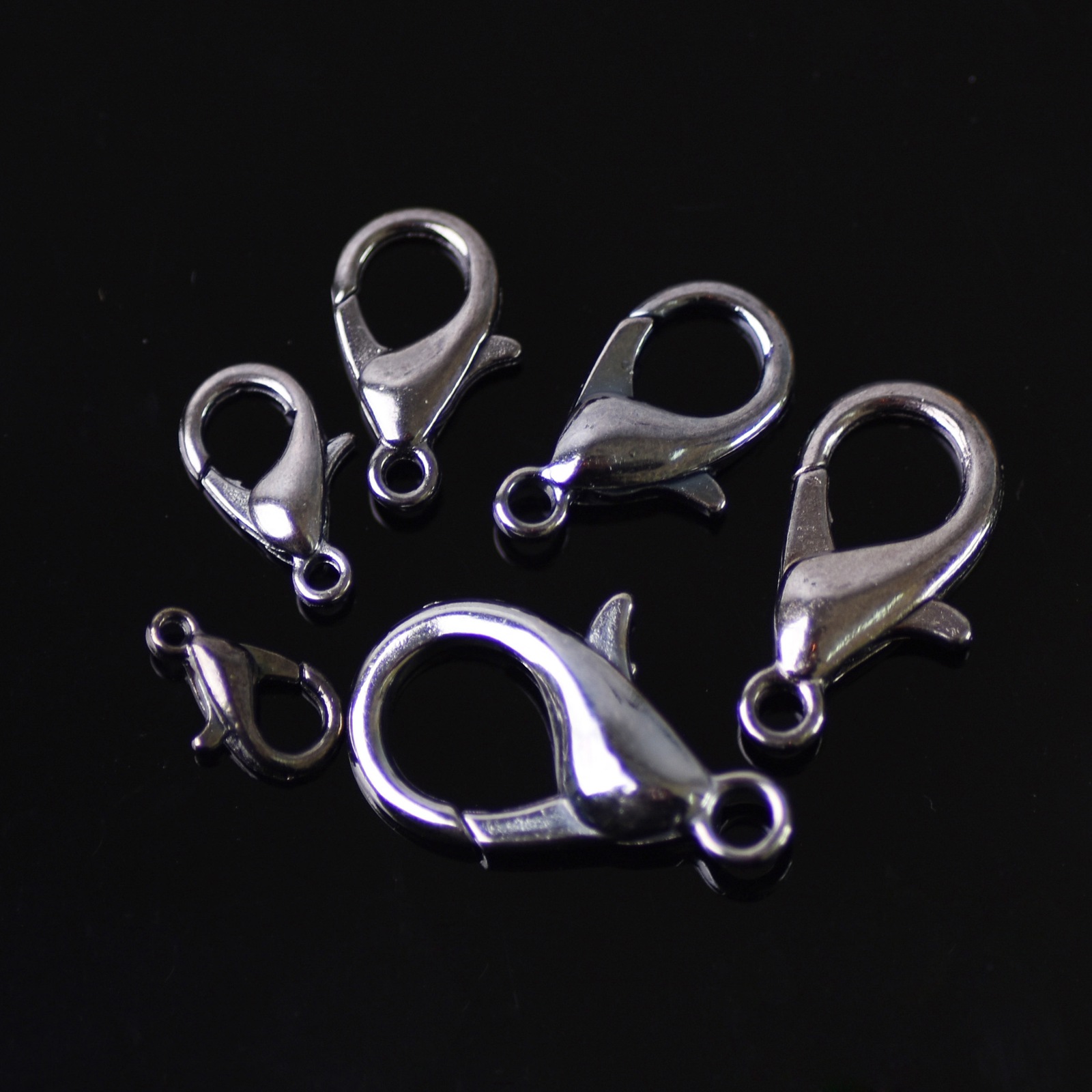 25pcs 10/12/14/16/18/21/23mm Lobster Claw Clasps Hooks for Jewelry Making Lot - Picture 13 of 15