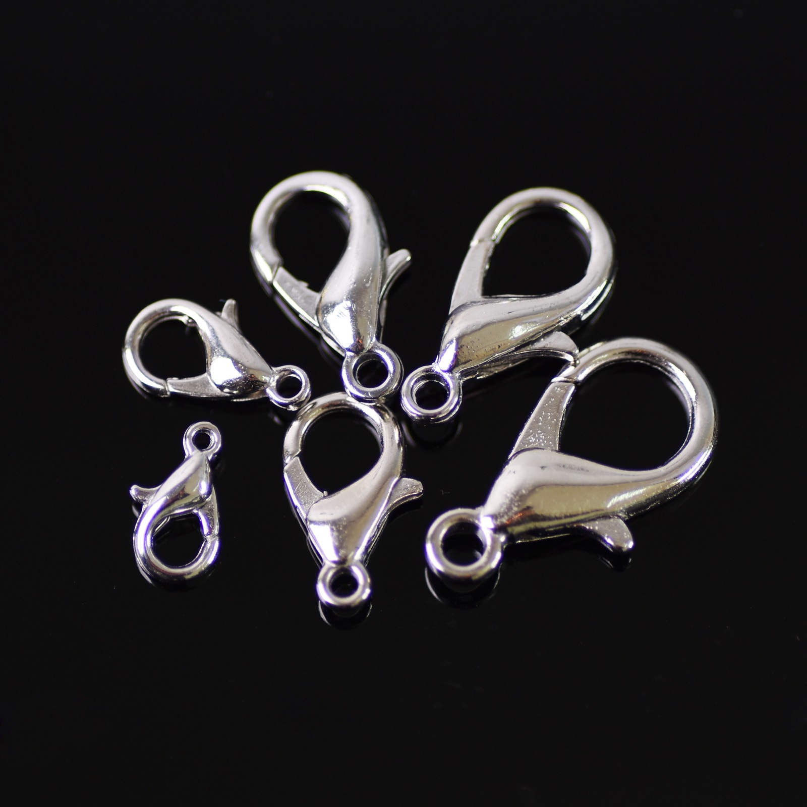 25pcs 10/12/14/16/18/21/23mm Lobster Claw Clasps Hooks for Jewelry Making Lot - Picture 14 of 15