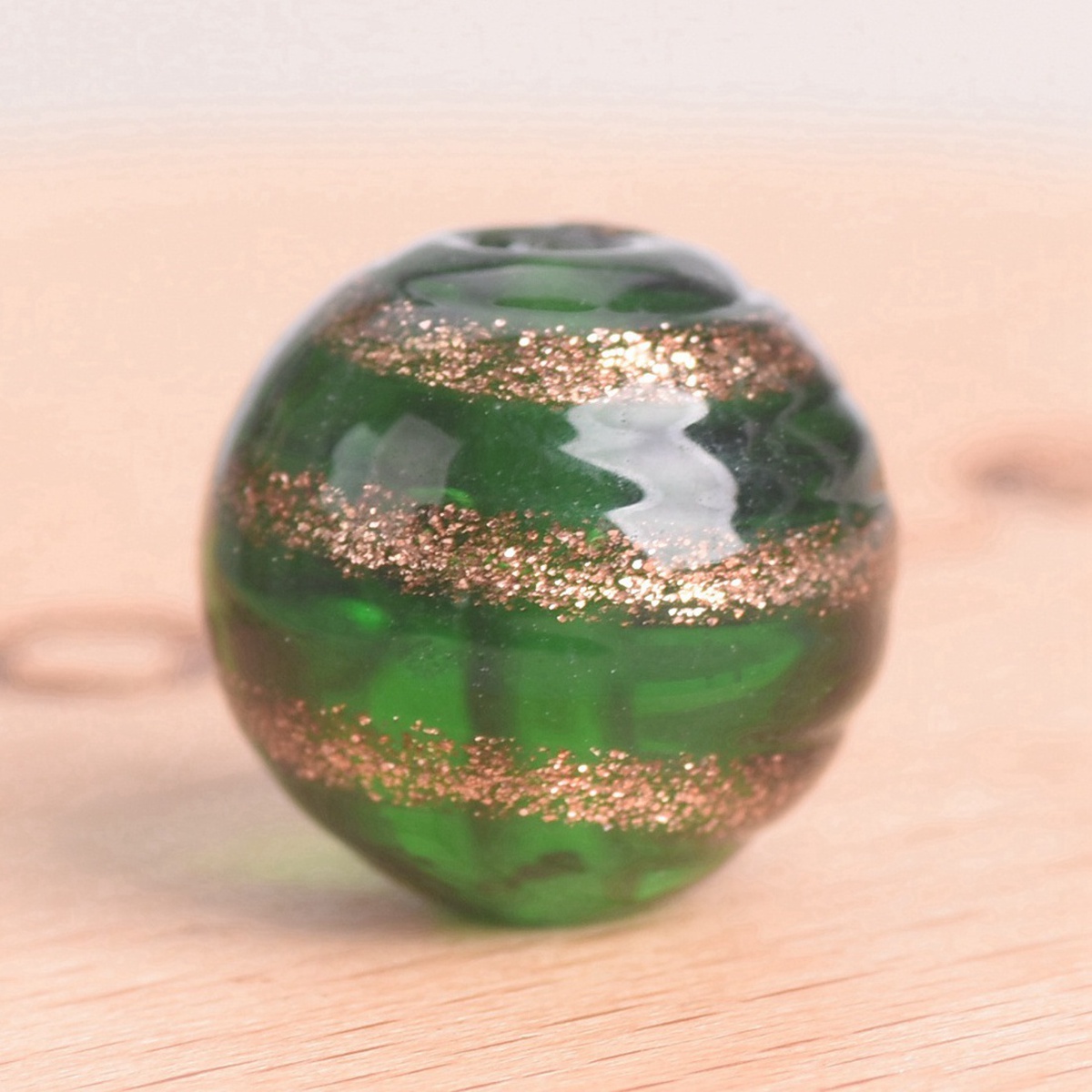 5pcs Round 12mm Handmade Foil Circle Lampwork Glass Loose Beads For DIY Jewelry - Picture 8 of 13
