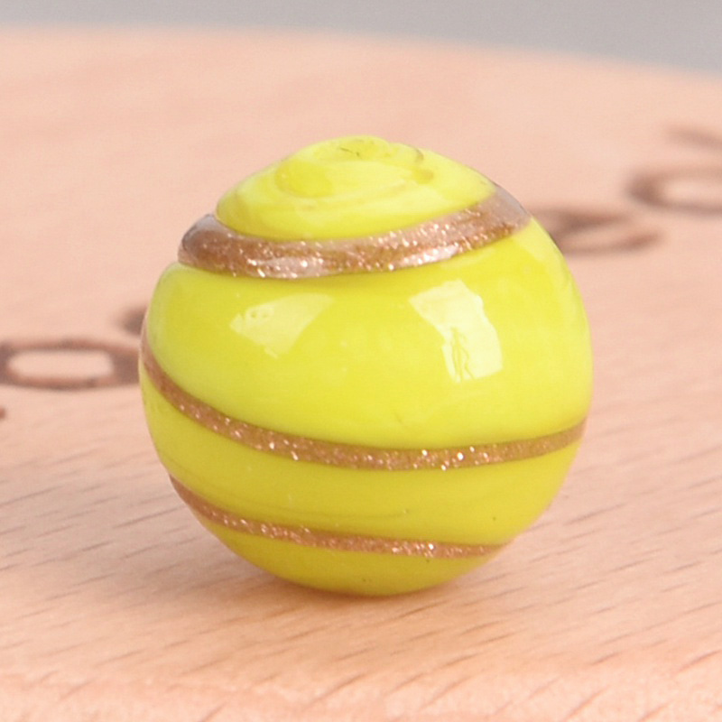 5pcs Round 12mm Handmade Foil Circle Lampwork Glass Loose Beads For DIY Jewelry - Picture 13 of 13