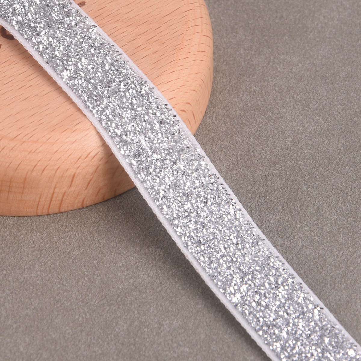 10 Yards 3/8"(10mm) 5/8"(15mm) Glitter Sparkle Flocked Velvet Ribbon Decoration - Bild 12 von 25