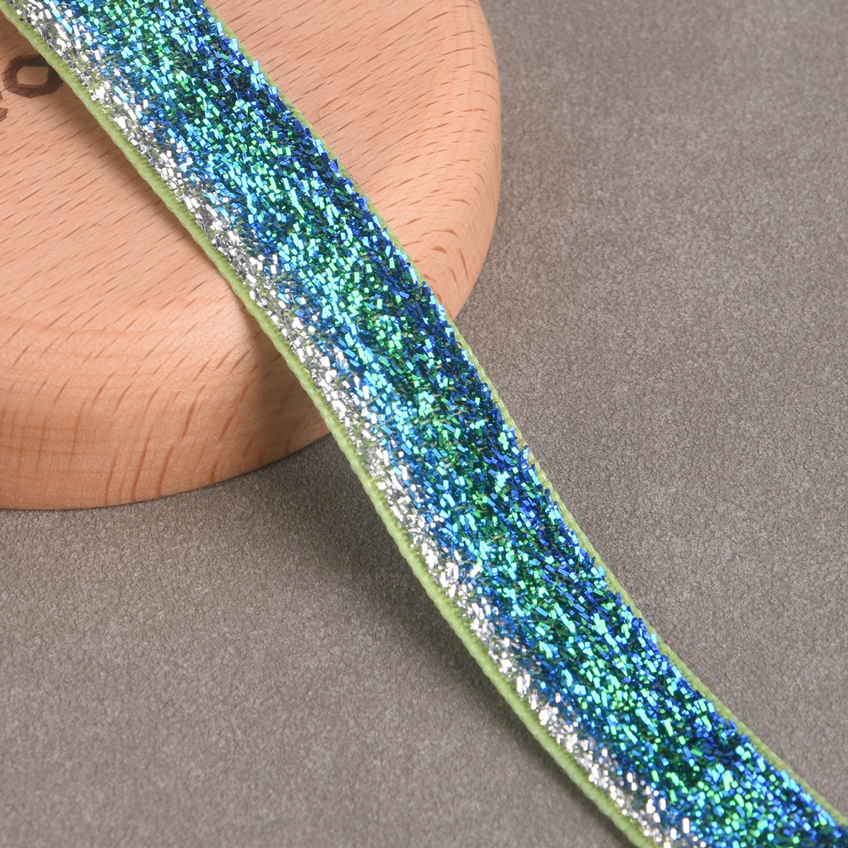 10 Yards 3/8"(10mm) 5/8"(15mm) Glitter Sparkle Flocked Velvet Ribbon Decoration - Bild 25 von 25