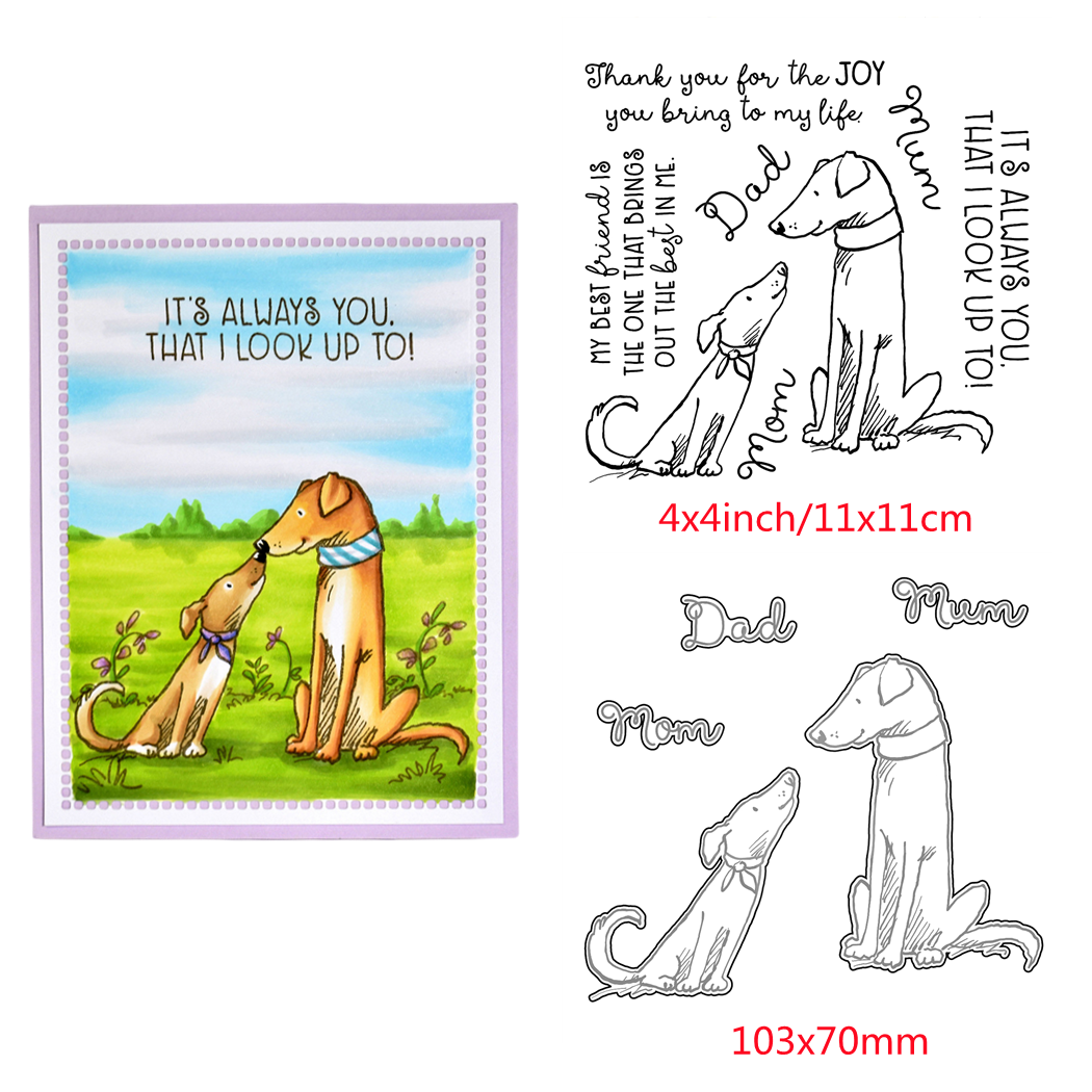Animals Furry Friends Metal Cutting Dies Clear Stamps for DIY Scrapbooking Cards - Picture 23 of 34