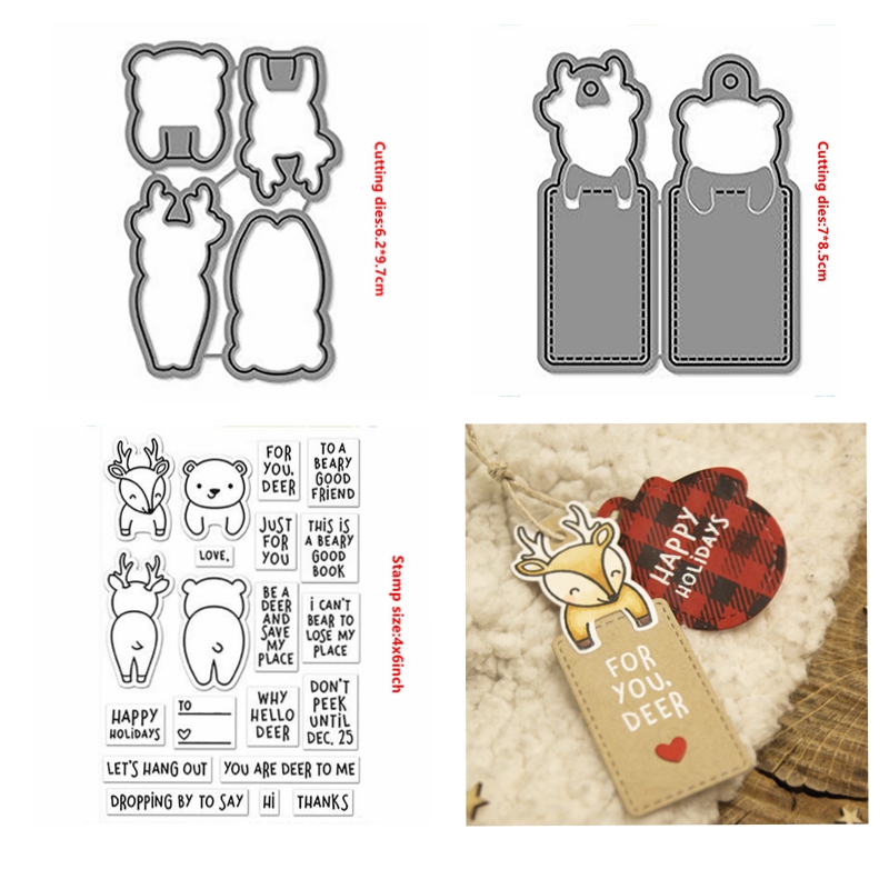 Weihnachten Niedlich Tier Metall Stanzformen Stempel Scrapbooking Handwerkskarte - Bild 26 von 40
