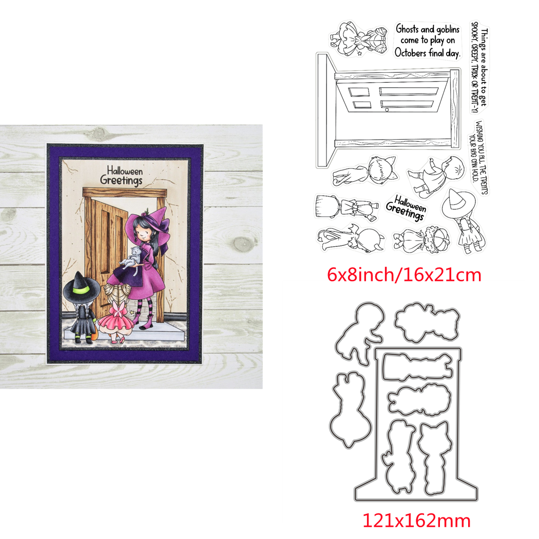 Halloween Hexen Metall Stanzformen Stempel für DIY Scrapbooking Handwerk - Bild 6 von 14