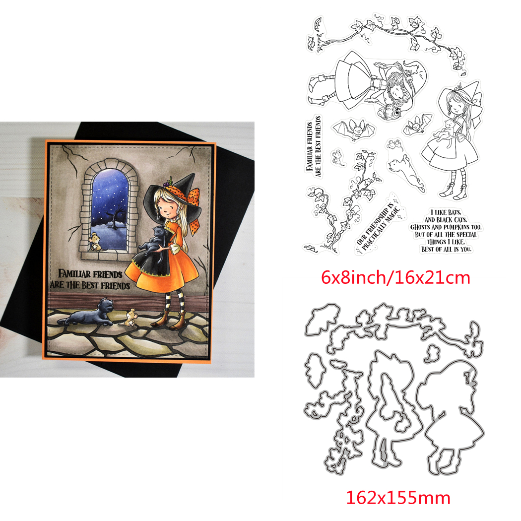 Halloween Hexen Metall Stanzformen Stempel für DIY Scrapbooking Handwerk - Bild 7 von 14