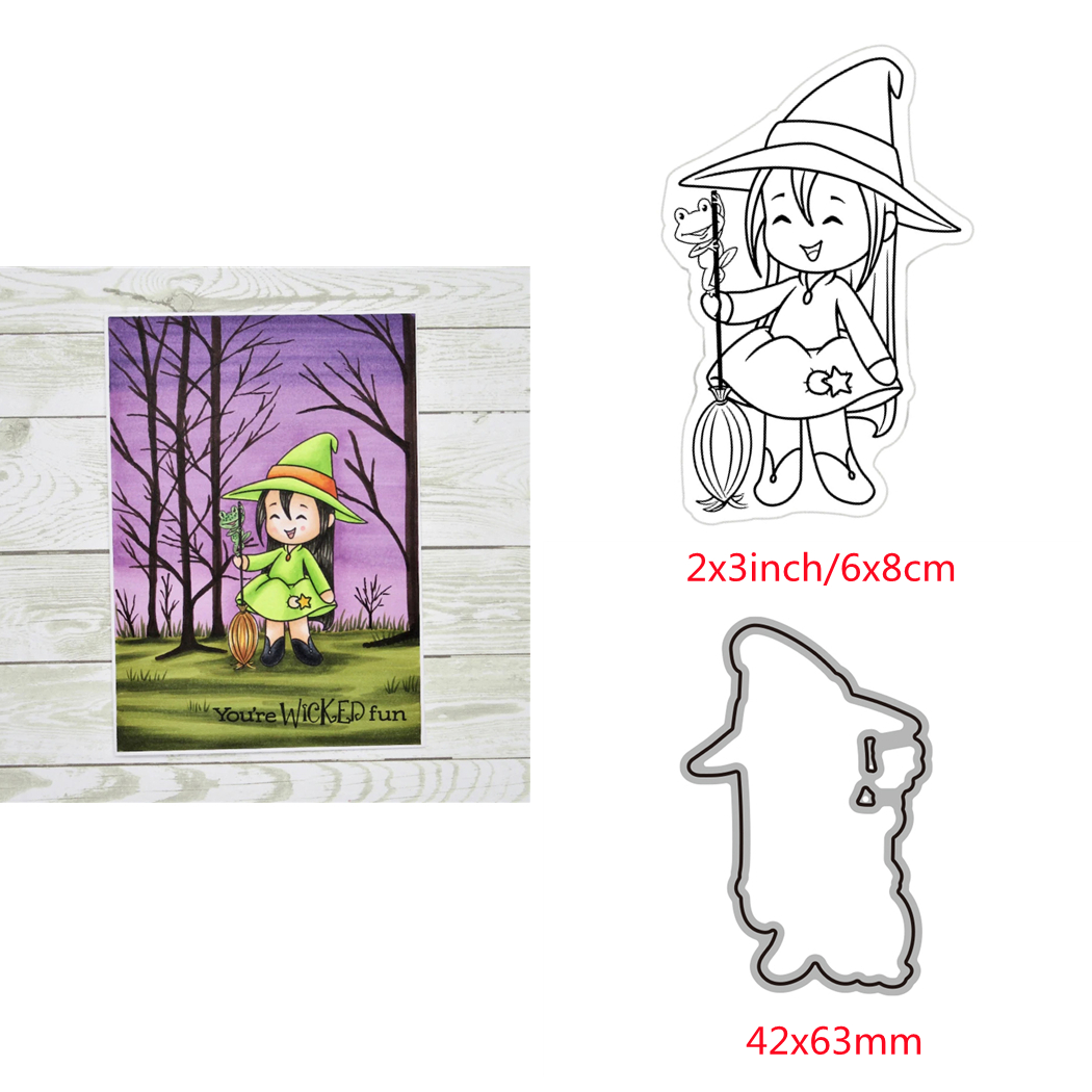 Halloween Hexen Metall Stanzformen Stempel für DIY Scrapbooking Handwerk - Bild 11 von 14