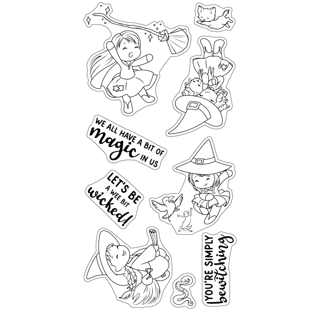 A Wee Bit Wicked Metal Cutting Dies Clear Stamp for DIY Embossing Crafts Cards