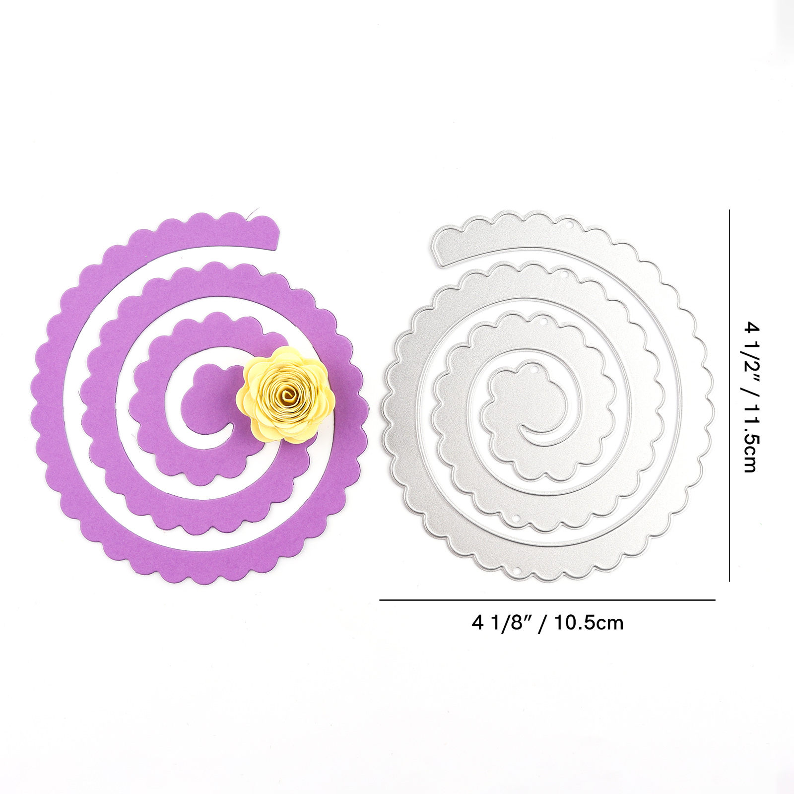 3D Large Spiral Rolled Flower Garland Cutting Dies For DIY Scrapbooking Decorate