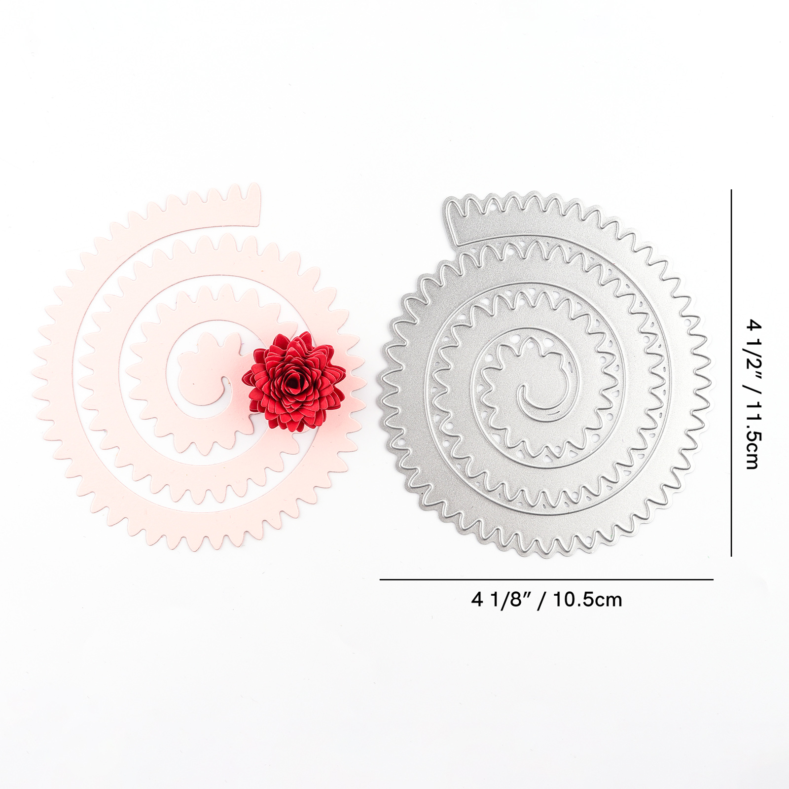 3D Large Spiral Rolled Flower Garland Cutting Dies For DIY Scrapbooking Decorate