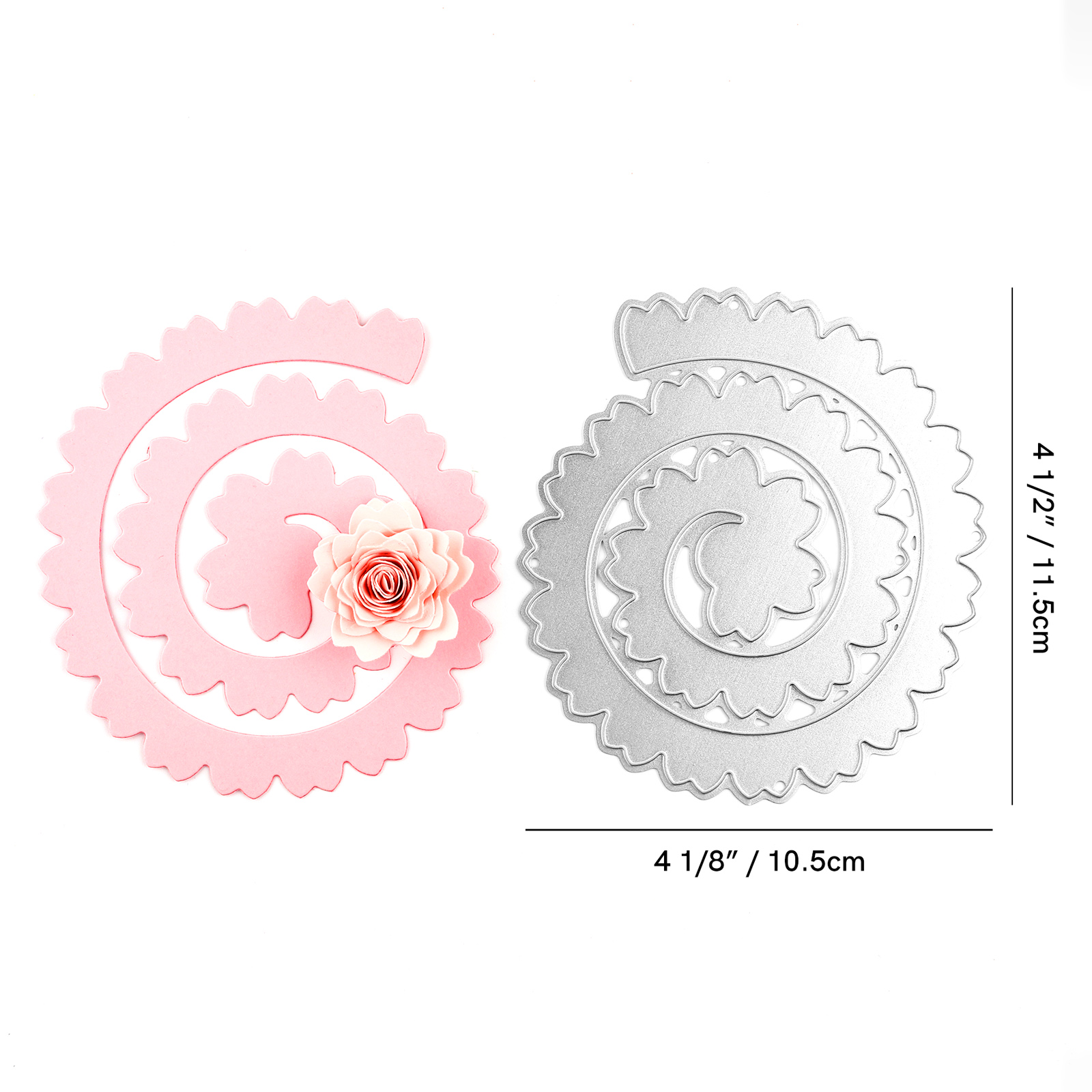 3D Large Spiral Rolled Flower Garland Cutting Dies For DIY Scrapbooking Decorate