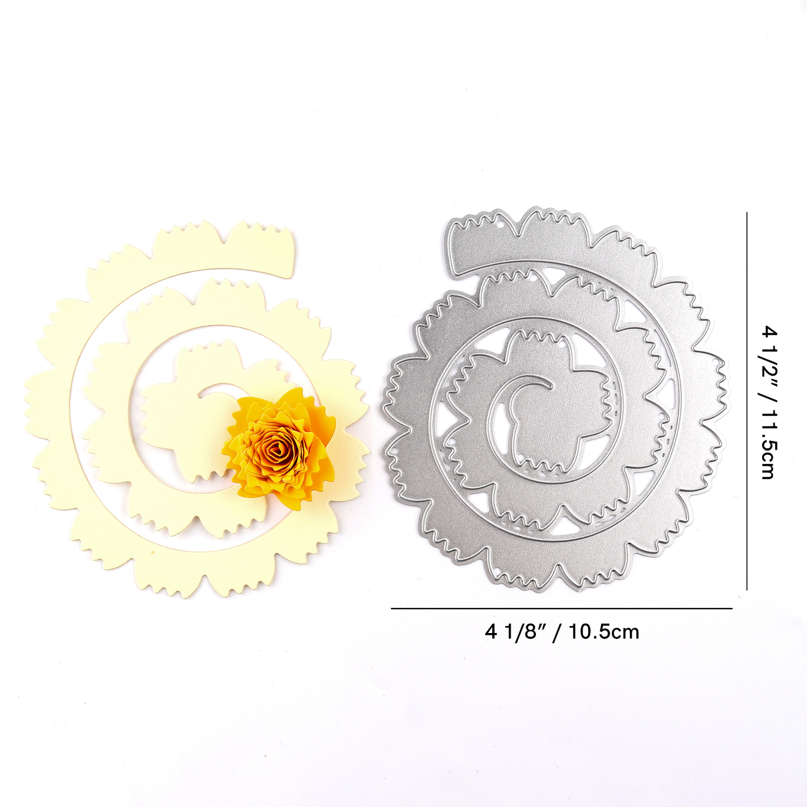 3D Large Spiral Rolled Flower Garland Cutting Dies For DIY Scrapbooking Decorate