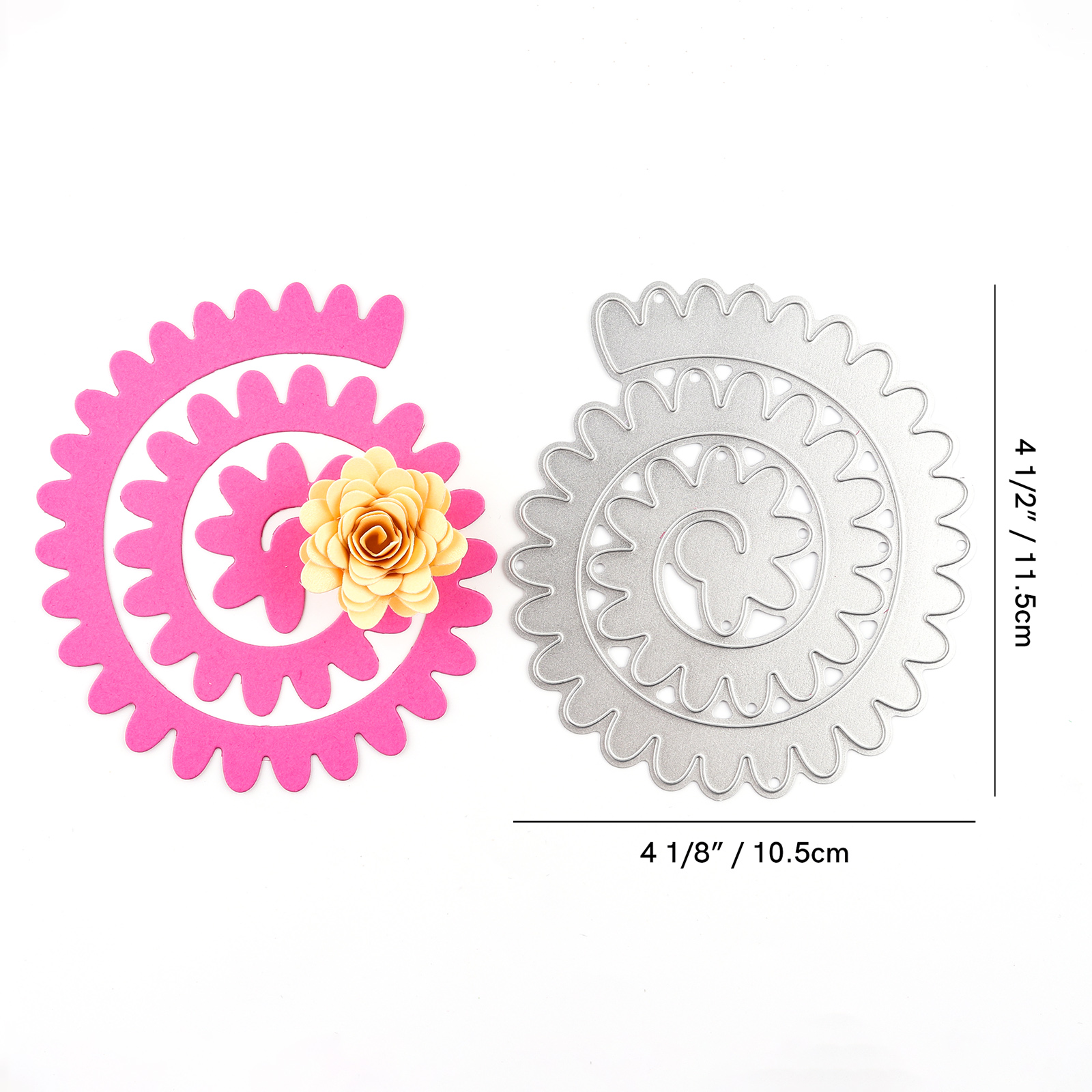 3D Large Spiral Rolled Flower Garland Cutting Dies For DIY Scrapbooking Decorate