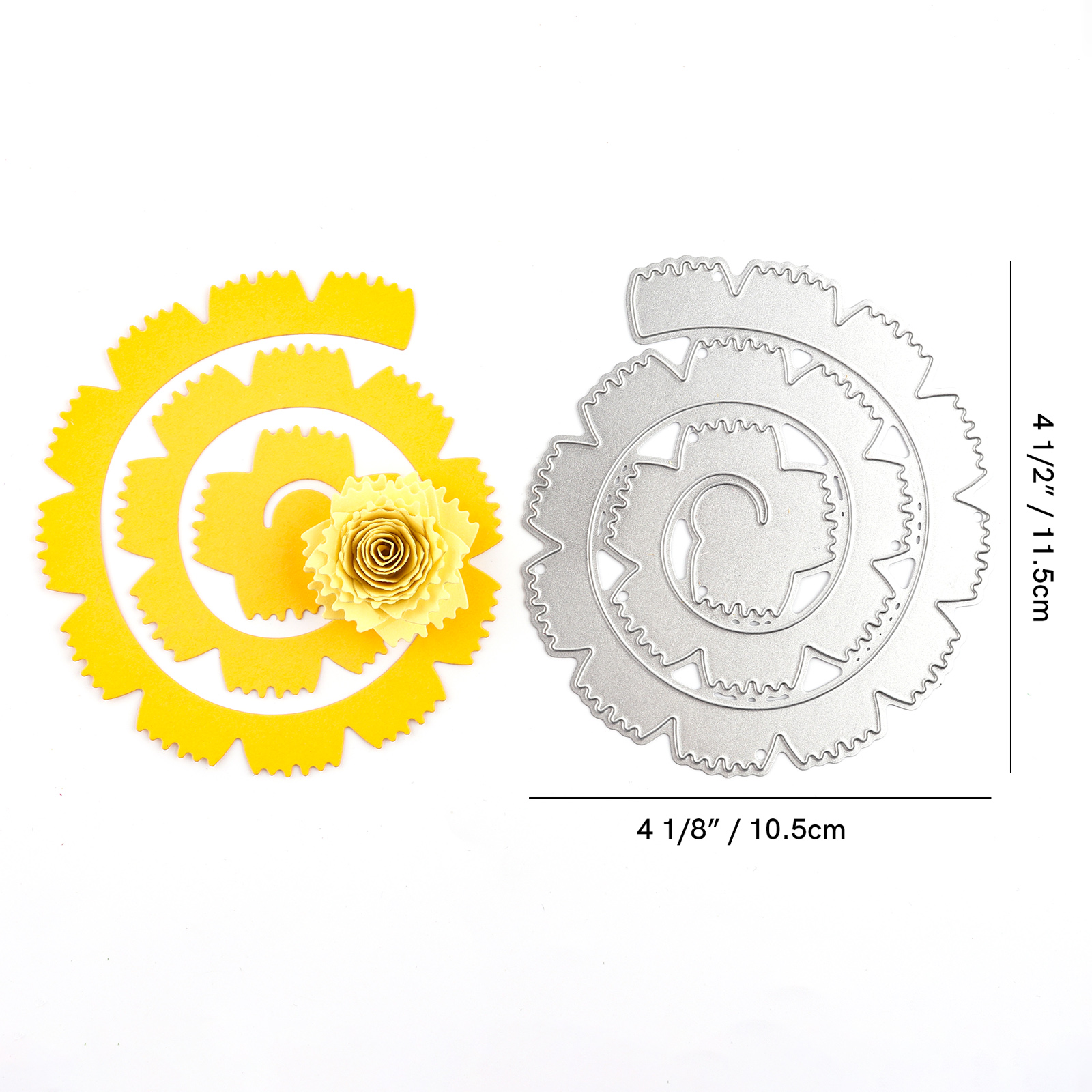 3D Large Spiral Rolled Flower Garland Cutting Dies For DIY Scrapbooking Decorate