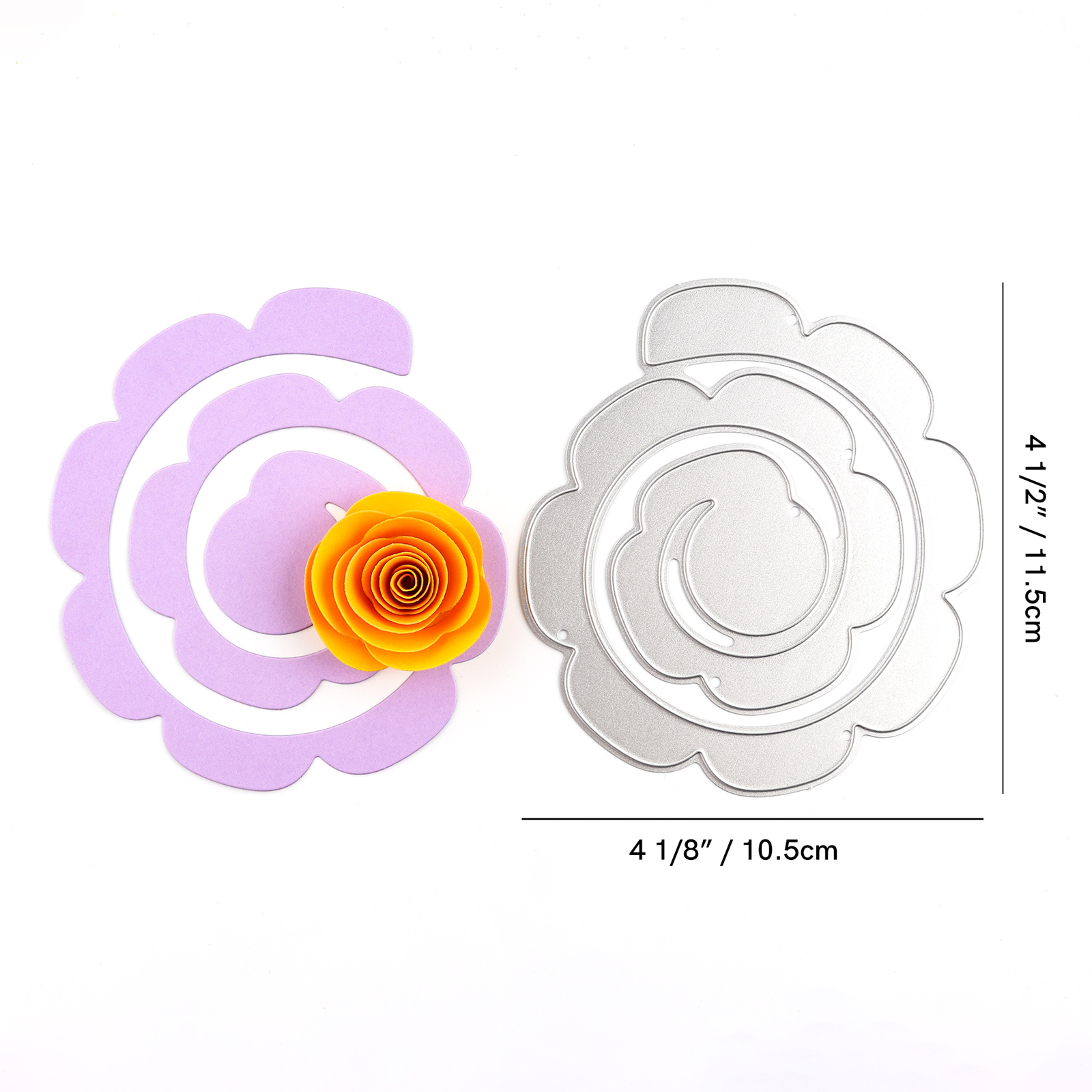 3D Large Spiral Rolled Flower Garland Cutting Dies For DIY Scrapbooking Decorate