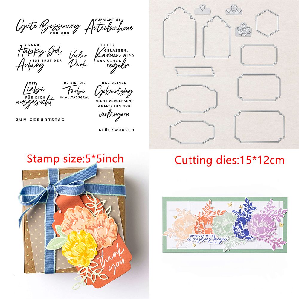 Tiere Blumen Gitarre Metall Stanzformen Stempel DIY Scrapbooking Handwerkskarte - Bild 40 von 83
