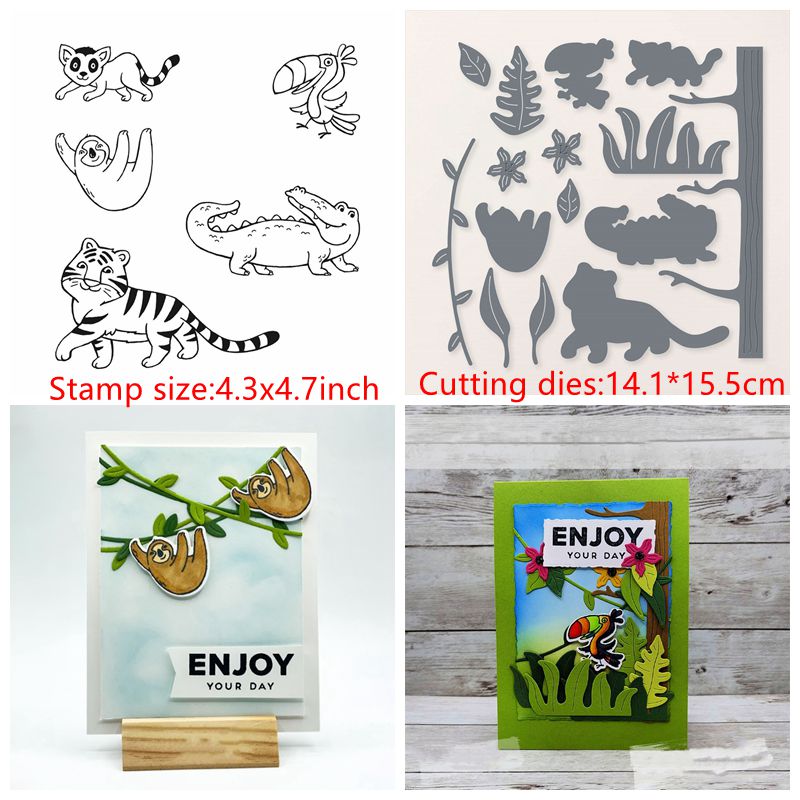 Tiere Blumen Gitarre Metall Stanzformen Stempel DIY Scrapbooking Handwerkskarte - Bild 83 von 83