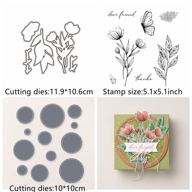 Tier Blume Schmetterling Metall Stanzformen Stempel Set Zum Selbermachen Scrapbooking Handwerk Karte - Bild 51 von 76
