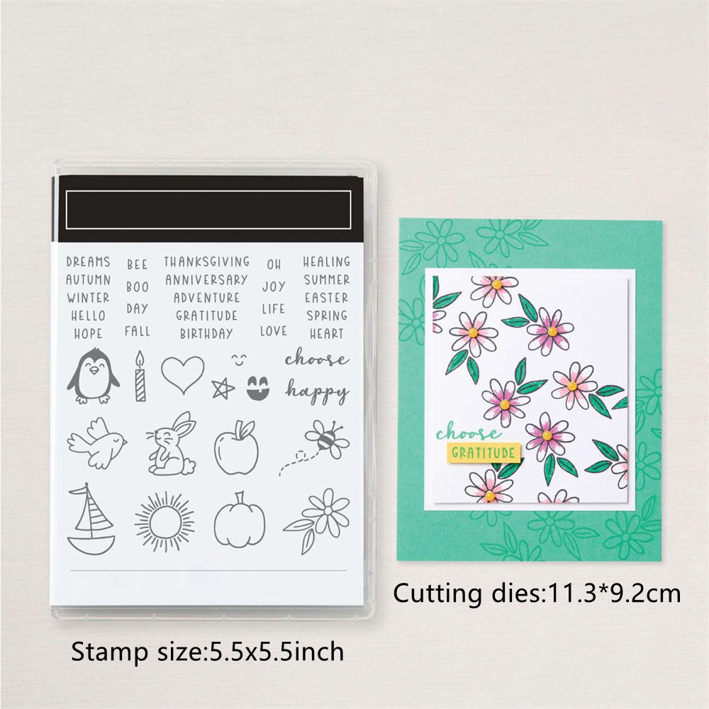 Tier Blume Schmetterling Metall Stanzformen Stempel Set Scrapbooking Bastelkarte - Bild 35 von 76