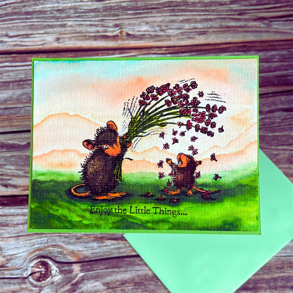 Mouse Spring Summer Fun Silicone Clear Stamps for DIY Scrapbooking Crafts  Cards